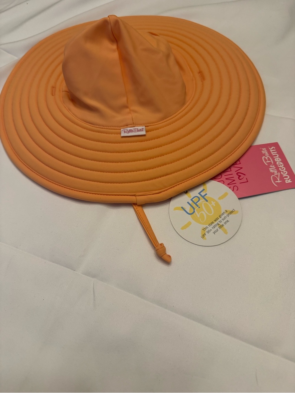 Rufflebutts Roll-Up Swim/Sun Hat- Coral NWT